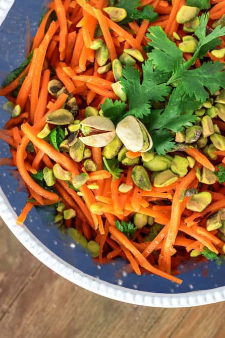 Wonderful Pistachios Carrot and Cilantro Oil Soup Slaw